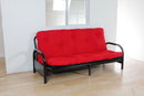 Nabila Red & Black Full Futon Mattress, 6"H - Furniture Now (CA)