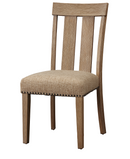 Nathaniel Fabric & Maple Side Chair , Slatted Back - Furniture Now (CA)