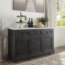 Nolan White Marble & Salvage Dark Oak Server - Furniture Now (CA)