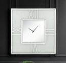 Noralie Mirrored & Faux Diamonds Wall Clock (LED) - Furniture Now (CA)