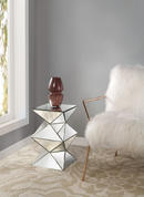 Nyoka Mirrored Pedestal Stand - Furniture Now (CA)