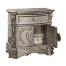 Northville Antique Silver Nightstand (WOOD TOP) - Furniture Now (CA)