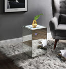 Nyoka Mirrored & Faux Gems Accent Table (LED) - Furniture Now (CA)