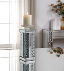 Nysa Mirrored & Faux Crystals Accent Candleholder - Furniture Now (CA)