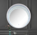 Nysa Mirrored & Faux Crystals Wall Decor (LED) - Furniture Now (CA)