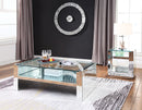 Nysa Mirrored & Faux Crystals Coffee Table - Furniture Now (CA)