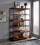 Oaken Honey Oak & Black Bookshelf - Furniture Now (CA)