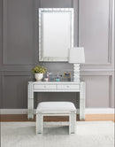 Nysa Mirrored & Faux Crystals Vanity Desk - Furniture Now (CA)