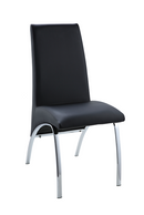 Pervis Black PU & Chrome Side Chair - Furniture Now (CA)