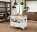 Ottawa Stainless Steel & White Kitchen Cart - Furniture Now (CA)