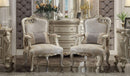 Picardy Fabric & Antique Pearl Chair & 1 Pillow - Furniture Now (CA)