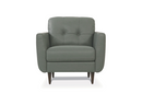 Radwan Pesto Green Leather Chair - Furniture Now (CA)