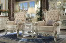 Picardy II Fabric & Antique Pearl Accent Chair & Pillow - Furniture Now (CA)