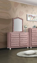 Reggie Pink Fabric Mirror - Furniture Now (CA)