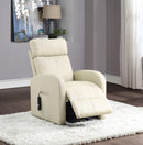Ricardo Beige PU Recliner w/Power Lift - Furniture Now (CA)
