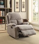 Rosia Gray Velvet Recliner (Motion) - Furniture Now (CA)