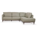 Tampa Airy Green Leather Sectional Sofa - Furniture Now (CA)