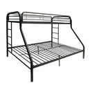 Tritan Black Bunk Bed (Twin XL/Queen) - Furniture Now (CA)
