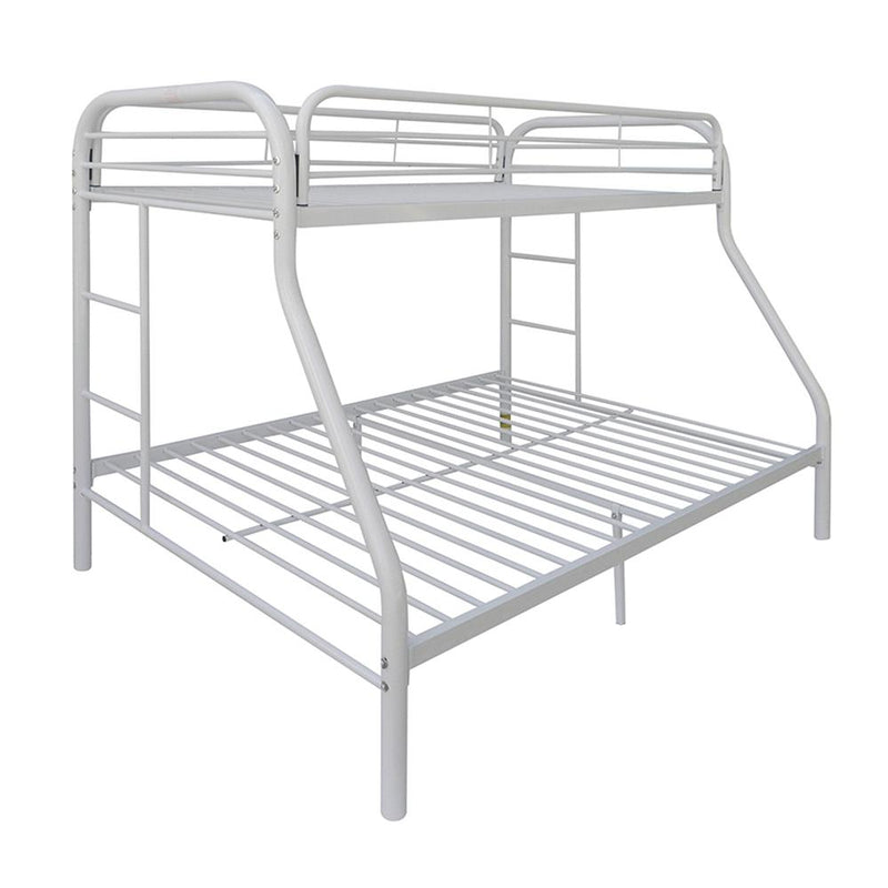 Tritan White Bunk Bed (Twin/Full) - Furniture Now (CA)