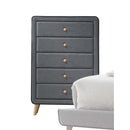 Valda Light Gray Fabric Chest - Furniture Now (CA)