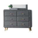 Valda Light Gray Fabric Dresser - Furniture Now (CA)