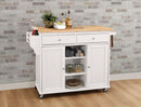 Tullarick Natural & White Kitchen Cart - Furniture Now (CA)