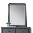 Valda Light Gray Fabric Mirror - Furniture Now (CA)