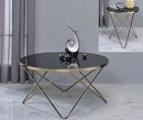 Valora Champagne & Black Glass Coffee Table - Furniture Now (CA)