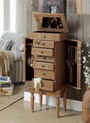 Taline Weathered Oak Jewelry Armoire - Furniture Now (CA)