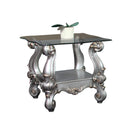 Versailles Antique Platinum & Clear Glass End Table - Furniture Now (CA)