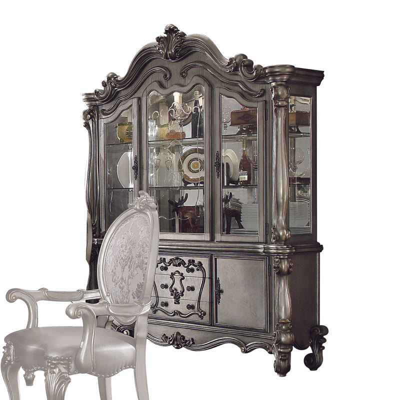 Versailles Antique Platinum Hutch & Buffet - Furniture Now (CA)