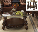Versailles Cherry Oak & Clear Glass Coffee Table - Furniture Now (CA)