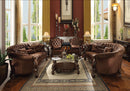 Versailles Brown Velvet & Cherry Oak Sofa w/5 Pillows - Furniture Now (CA)