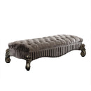 Versailles Fabric & Antique Platinum Bench - Furniture Now (CA)