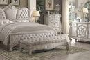 Versailles Ivory Fabric & Bone White Bench - Furniture Now (CA)
