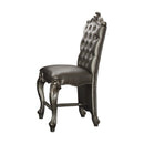 Versailles Silver PU & Antique Platinum Counter Height Chair - Furniture Now (CA)