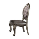 Versailles Silver PU & Antique Platinum Side Chair - Furniture Now (CA)