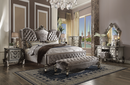 Versailles Velvet & Antique Platinum Queen Bed - Furniture Now (CA)