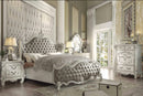 Versailles Vintage Gray PU & Bone White Eastern King Bed - Furniture Now (CA)