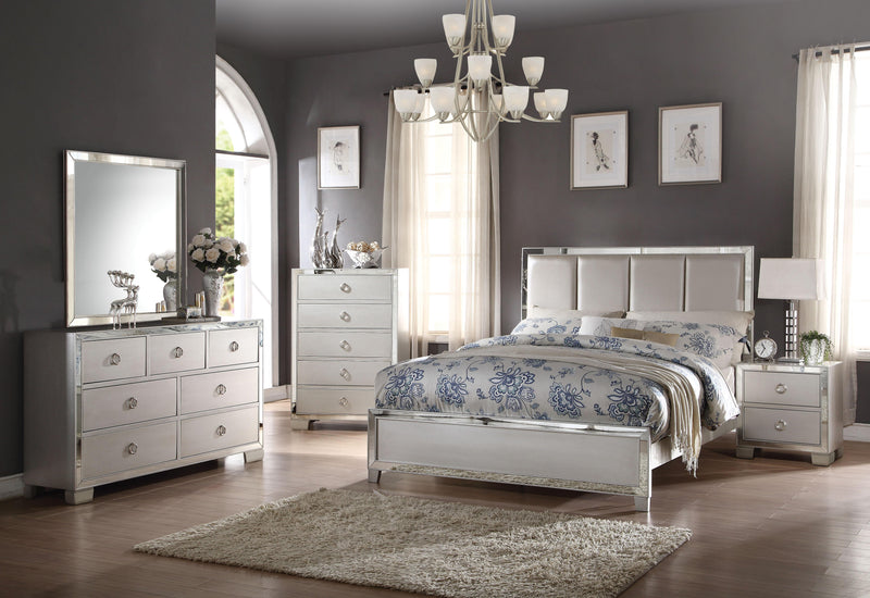 Voeville II Platinum PU & Platinum Queen Bed - Furniture Now (CA)