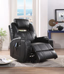 Waterlily Black PU Rocker Recliner (Motion) - Furniture Now (CA)