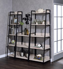 Wendral Natural & Black Bookshelf (5-Tier, 16"L) - Furniture Now (CA)