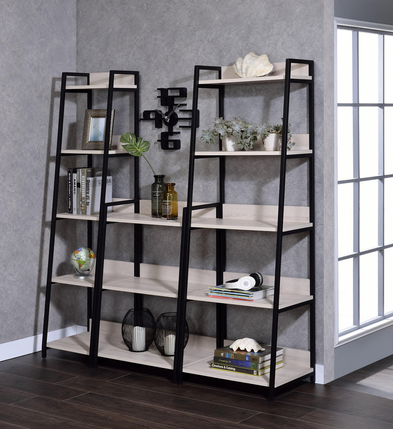 Wendral Natural & Black Bookshelf (5-Tier, 16"L) - Furniture Now (CA)