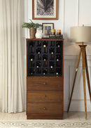 Wiesta Walnut Wine Cabinet - Furniture Now (CA)