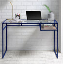 Yasin Blue & Glass Desk - Furniture Now (CA)