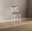 Zaire Antique White & Antique Oak Bar Chair (1Pc) - Furniture Now (CA)
