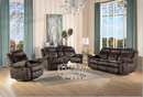 Zubaida 2-Tone Chocolate Velvet Sofa (Glider & Motion) - Furniture Now (CA)