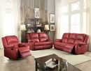 Zuriel Red PU Sofa (Motion) - Furniture Now (CA)