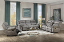 Zubaida 2-Tone Gray Velvet Sofa (Glider & Motion) - Furniture Now (CA)
