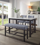 Yelena Marble & Weathered Espresso Counter Height Table - Furniture Now (CA)
